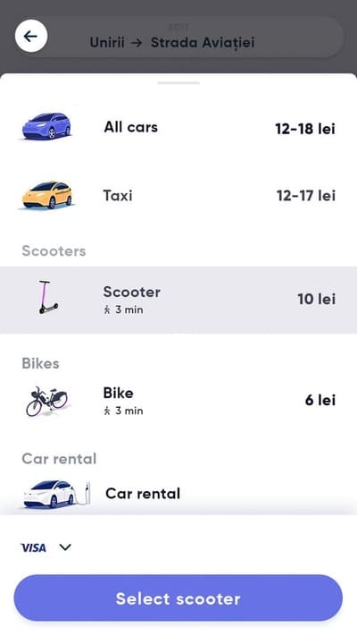 Rent a scooter, bicycle, or electric car